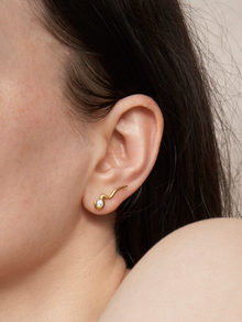 Sprout Out Diamond Earring Left Single