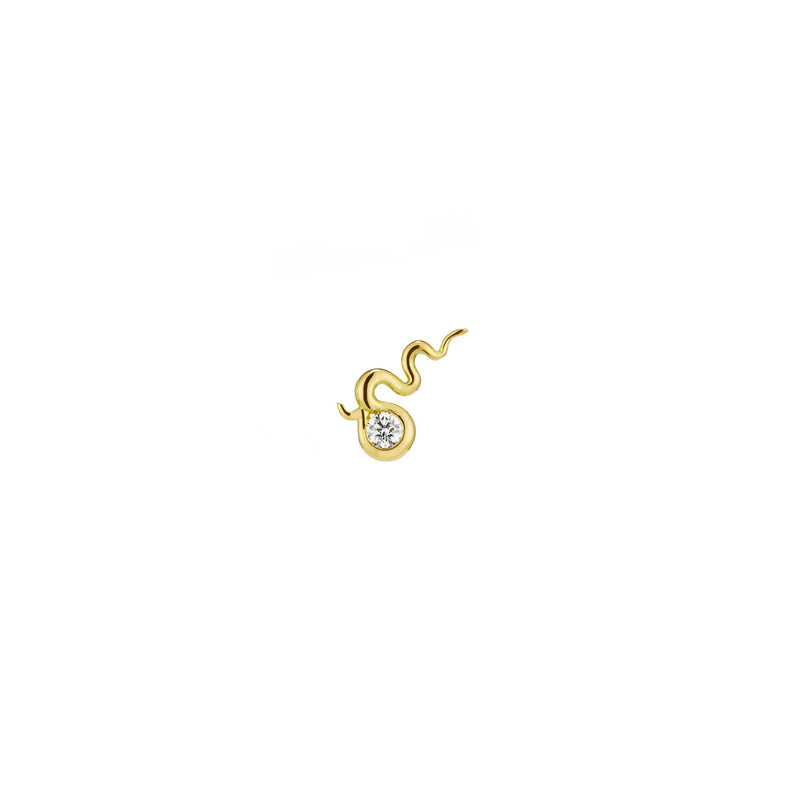 Road Map Diamond Stud Earring Left Single