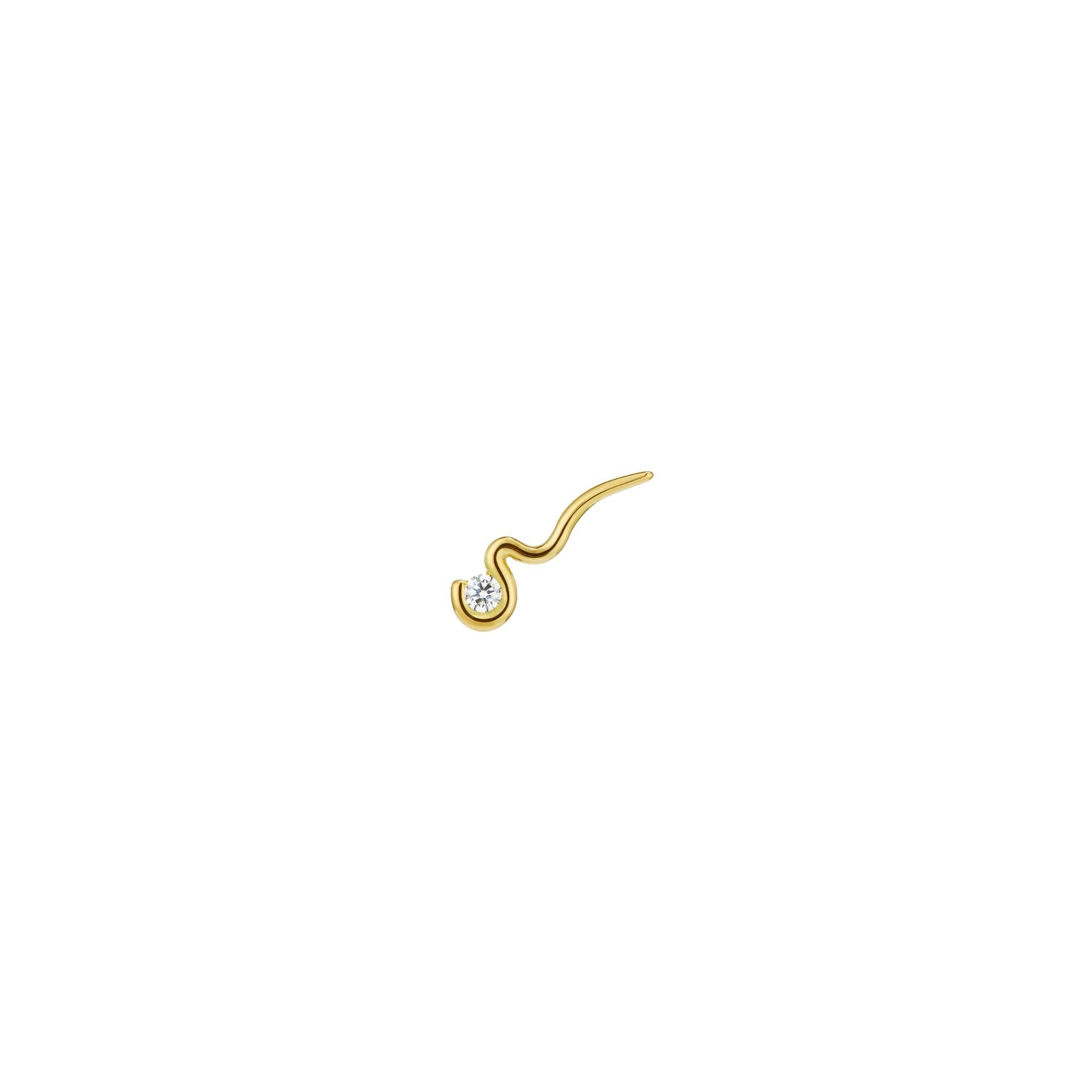 Sprout Out Diamond Earring Left Single